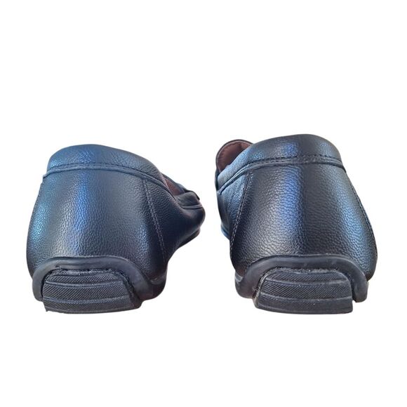 Section X Men's Darion Leather Bit Buckle Drivers size 9.5 Black Loafers Brazil - Picture 11 of 16